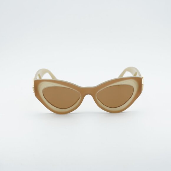 Fendi FE40146I 57E Sunglasses Beige Cat Eye Frame, Brown Lenses main image 7